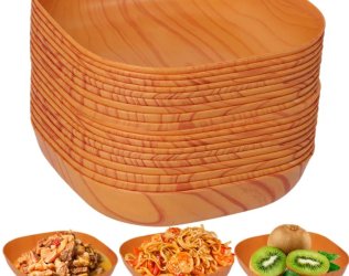 10Pcs Wooden Design Plate ...