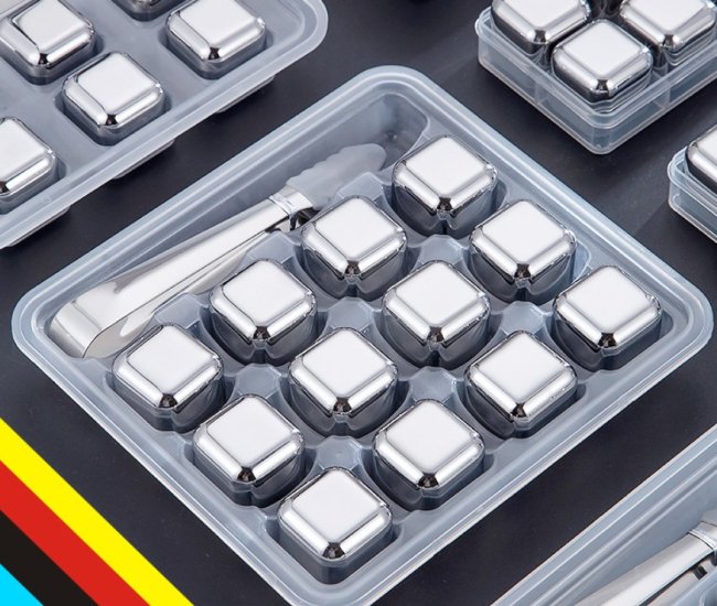 12pc Stainless Steel Food Grade Reusable Ice Cubes