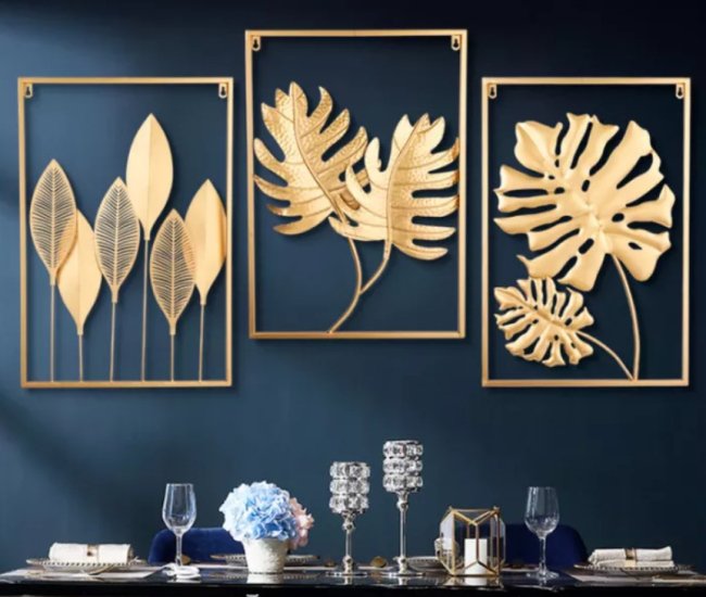 Metal Leaf Wall Hanging Decor