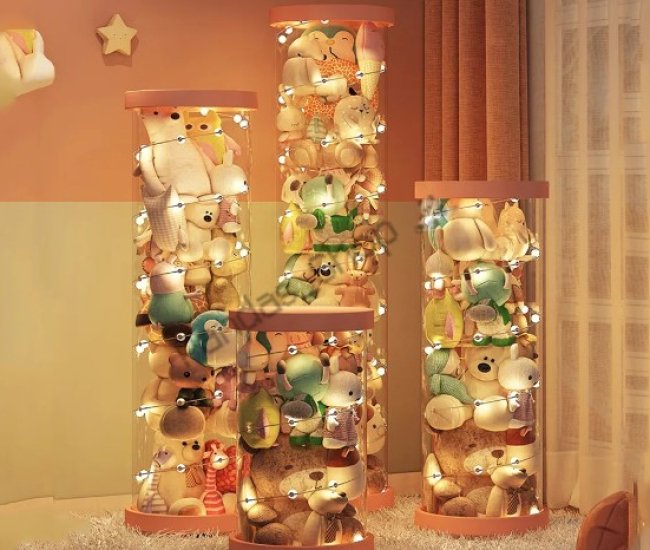 Transparent Stuff Doll Organizer Toy Storage
