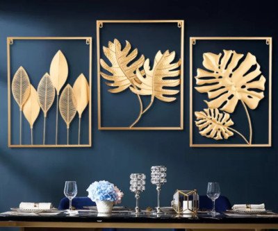 Metal Leaf Wall Hanging Decor